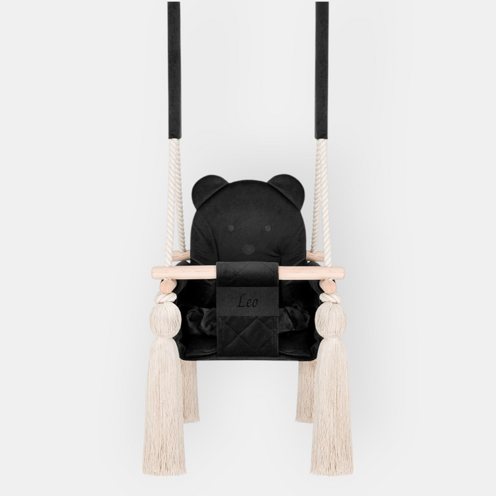 Altalena per Bambini in Velluto Nero - Altalena Interno