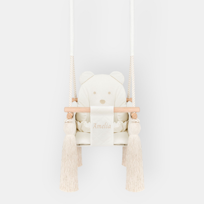 Altalena per Bambini in Velluto Beige - Altalena Interno