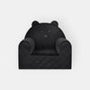 Poltroncina Cameretta a Forma di Orso in Velluto Nero