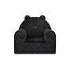 Poltroncina Cameretta a Forma di Orso in Velluto Nero