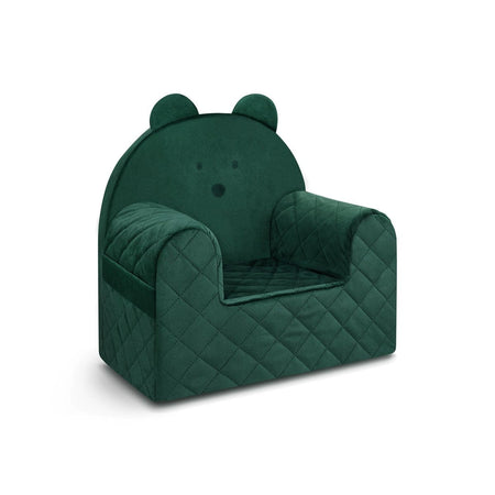 Poltroncina Cameretta a Forma di Orso in Velluto Verde