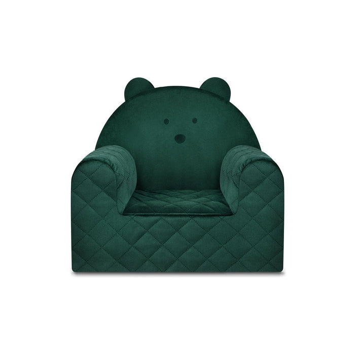 Poltroncina Cameretta a Forma di Orso in Velluto Verde