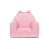 Poltroncina Cameretta a Forma di Orso in Velluto Rosa