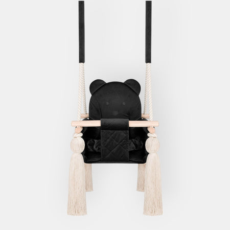 Altalena per Bambini in Velluto Nero - Altalena Interno