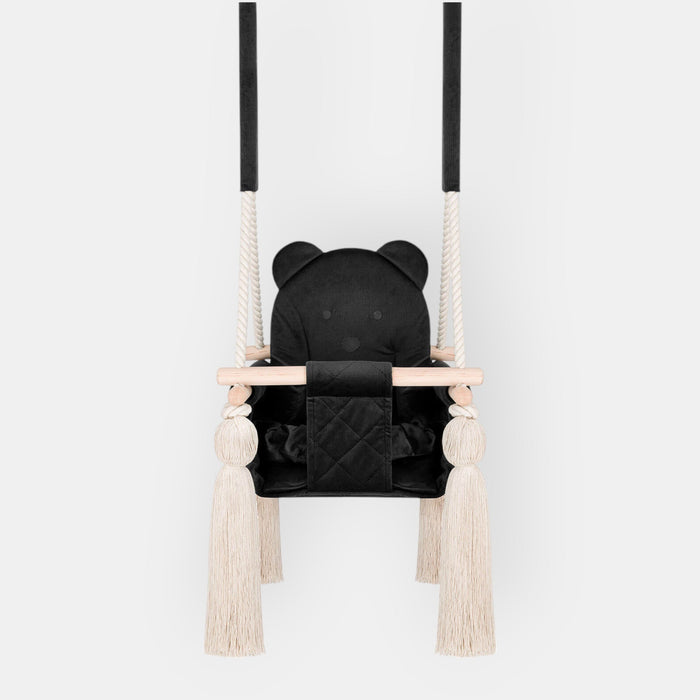 Altalena per Bambini in Velluto Nero - Altalena Interno