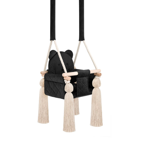 Altalena per Bambini in Velluto Nero - Altalena Interno