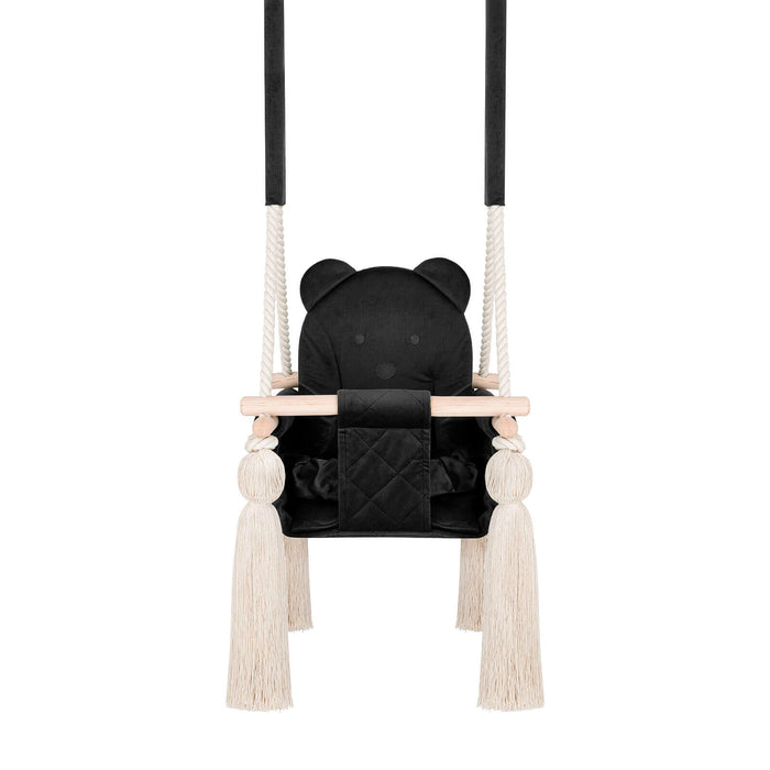 Altalena per Bambini in Velluto Nero - Altalena Interno