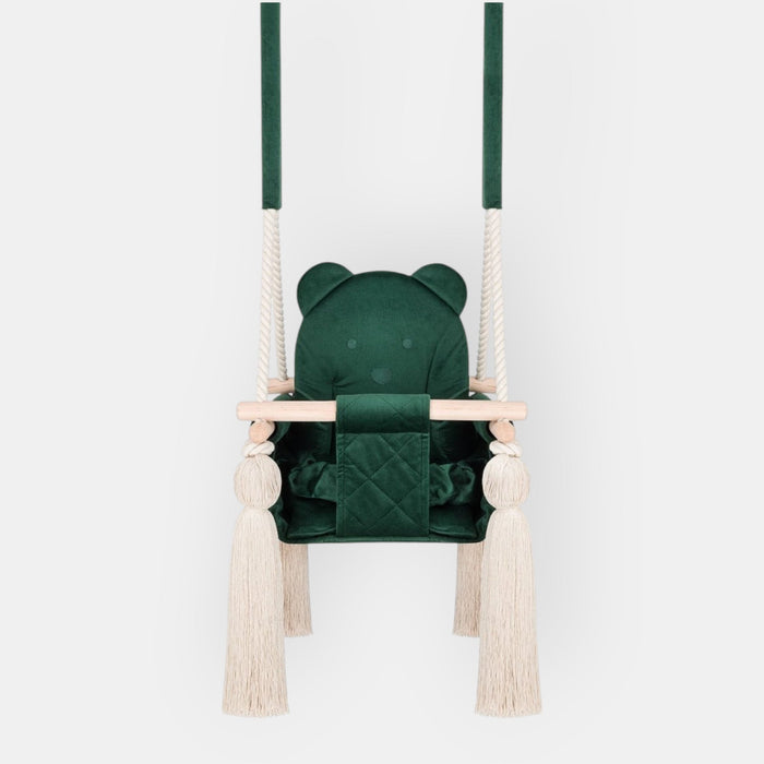 Altalena per Bambini in Velluto Verde - Altalena Interno