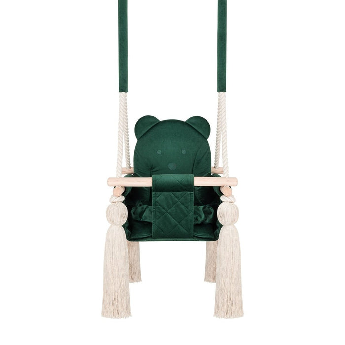 Altalena per Bambini in Velluto Verde - Altalena Interno
