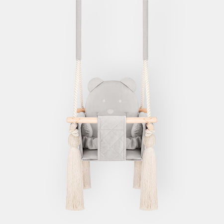 Altalena per Bambini in Velluto Grigio Chiaro - Altalena Interno