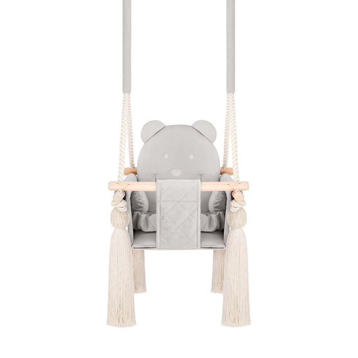 Altalena per Bambini in Velluto Grigio Chiaro - Altalena Interno