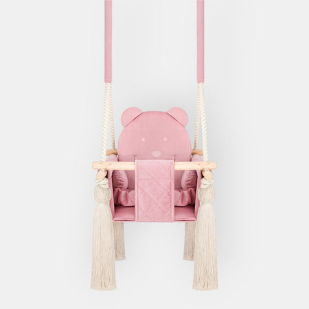 Altalena per Bambini in Velluto Rosa - Altalena Interno