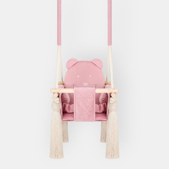 Altalena per Bambini in Velluto Rosa - Altalena Interno