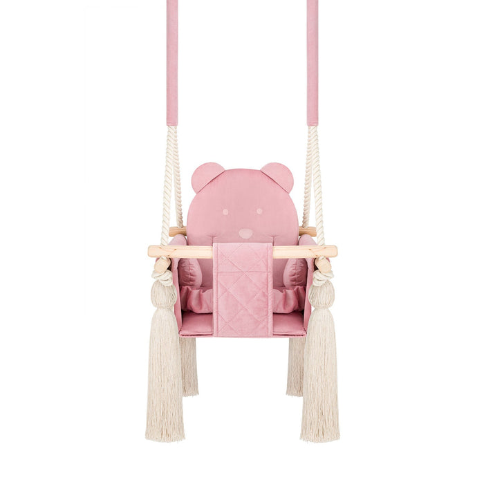 Altalena per Bambini in Velluto Rosa - Altalena Interno