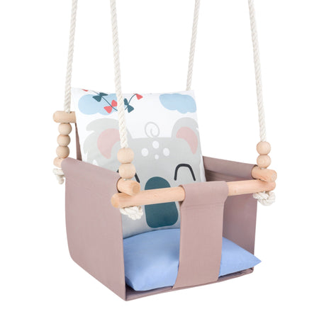 Altalena per Bambini con Motivo Koala - Altalena Interno con Cuscini