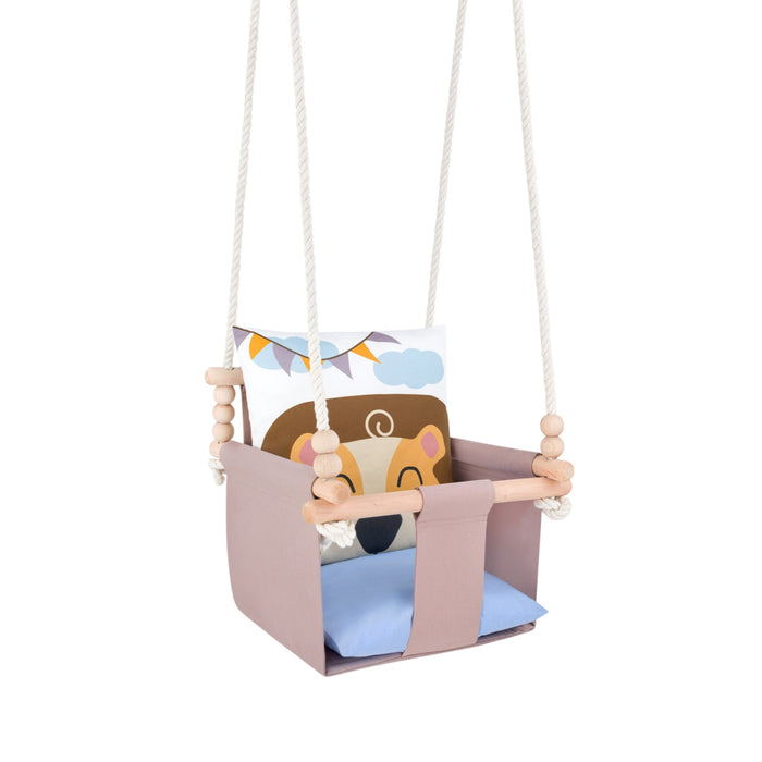 Altalena per Bambini con Motivo Leone - Altalena Interno con Cuscini