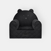 Poltroncina Cameretta a Forma di Orso in Velluto Nero