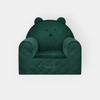 Poltroncina Cameretta a Forma di Orso in Velluto Verde
