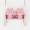 Altalena Doppia per Bambini in Rosa - Altalena per Gemelli