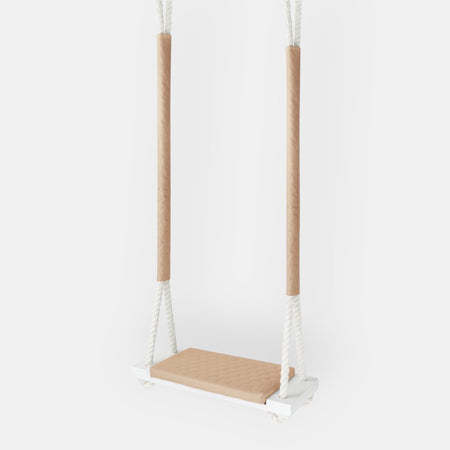 Altalena in Legno da Giardino in Beige - Impermeabile per Esterno e Interno