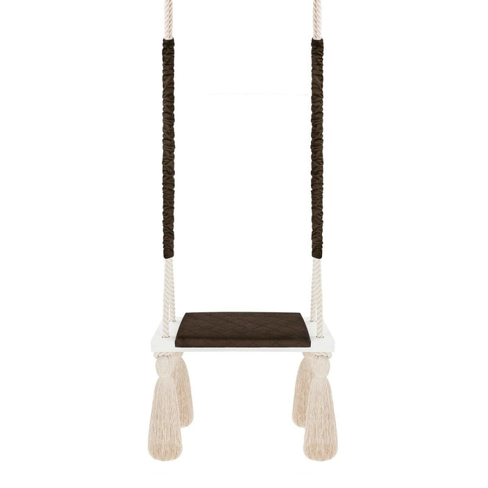 Altalena in Legno Massello per Bambini in Marrone - Altalena Interno
