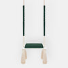 Altalena in Legno Massello per Bambini in Verde - Altalena Interno