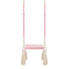 Altalena in Legno Massello per Bambini in Rosa - Altalena Interno